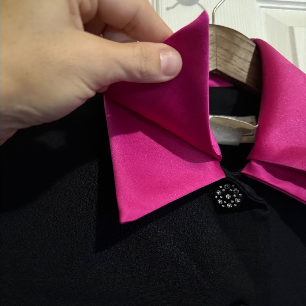 Vintage 1990’s Jessica Howard Blazer with Fuchsia Trim - Picture 5 of 8